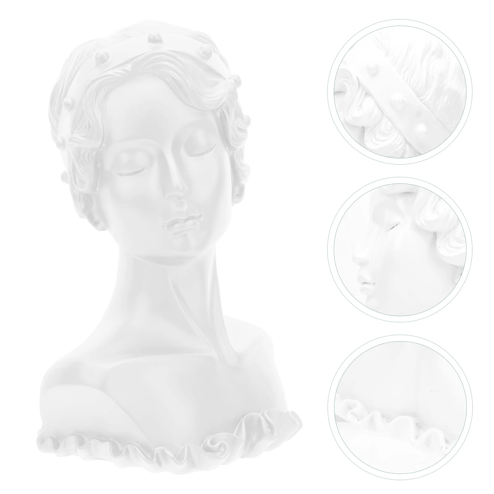 Resin Jewelry Display Rack White Earrings St Lightweight Sturdy Bust Decorative Storage Necklace Figure Statue Craft