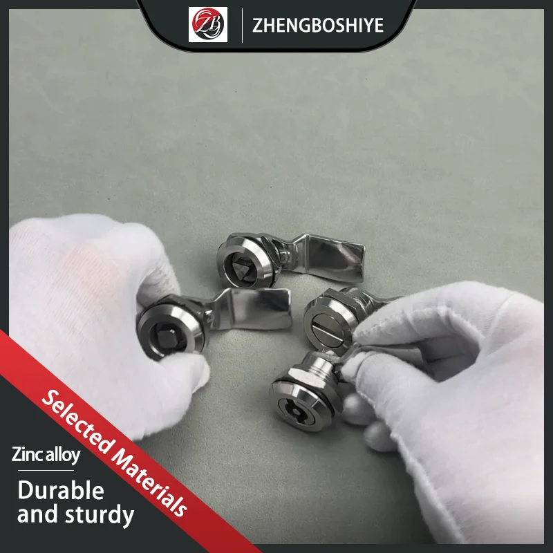 

(5pcs) Zinc Alloy S-Shaped Triangular Four Corner Straight Lock Tongue Core Garbage Bin Lock Electric Control Cabinet Door Lock