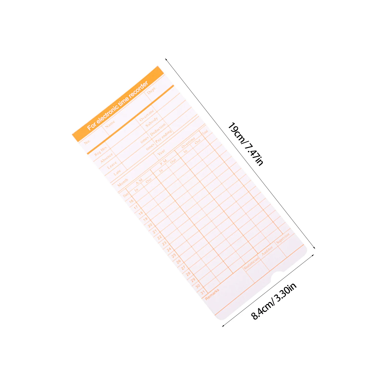 1pcs Attendance Cards Time Record Card For Employee Daily Tracking Office Factory Warehouse Use Timecards Weekly