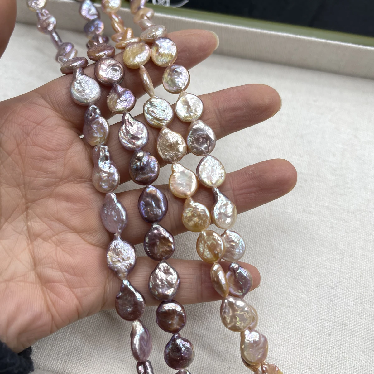 

10-11mm Baroque Button-Shaped Natural Pearl Semi-Finished Beads for Jewelry Making Supplies DIY Necklace Bracelet Accessories