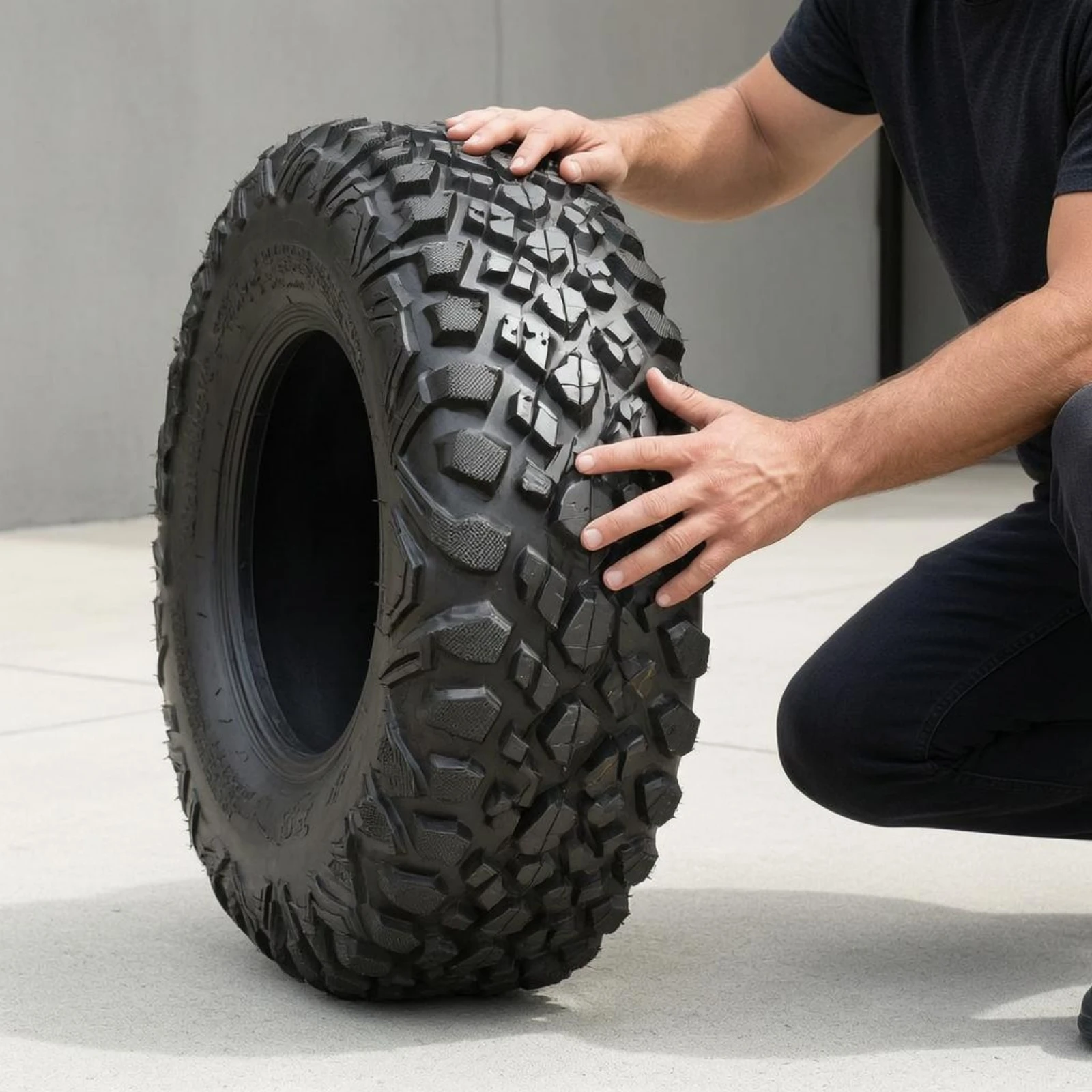 Sand Dune Vehicle Tire Black Rubber Wheel Vehicle Part High Grip