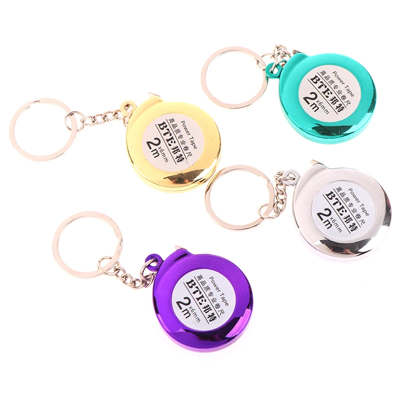 Innovative And Practical 2m Delicate Multipurpose Measure Gift Small Steel Ruler Portable Mini Cute Keychain Tape Measure