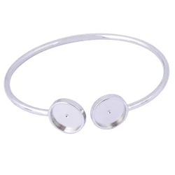 5 pezzi in acciaio inossidabile pieghevole bracciale polsino spazi vuoti misura 12mm cabochon braccialetto base impostazione cornici gioielli fai da te risultati