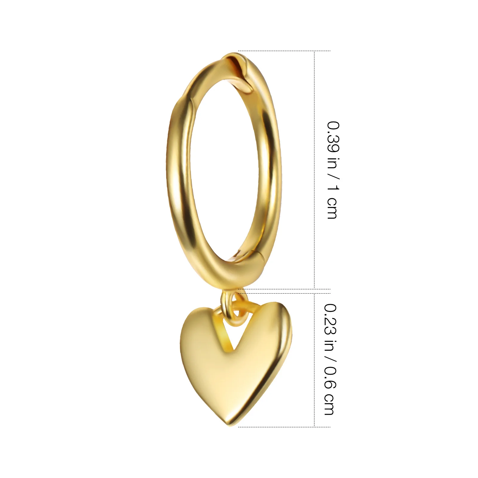 

2Pairs Heart Dangle Hoops Earrings Romantic Love Pendant Drop Earrings for Women Girls Small Lightweight Jewelry Gifts