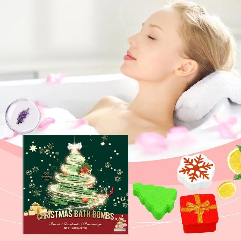 Christmas Bath Ball Set Bubble Shower Ball Set Fizzy Bath Balls For Adults Bubble Natural Bath Ball Set Christmas Scented Shower