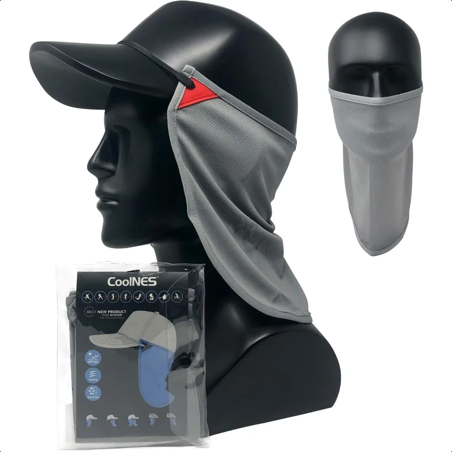 

UV Sun Protection Neck Drape Adjustable Multifunctional 2 in 1 Face Covering for Outdoor Fishing Unisex