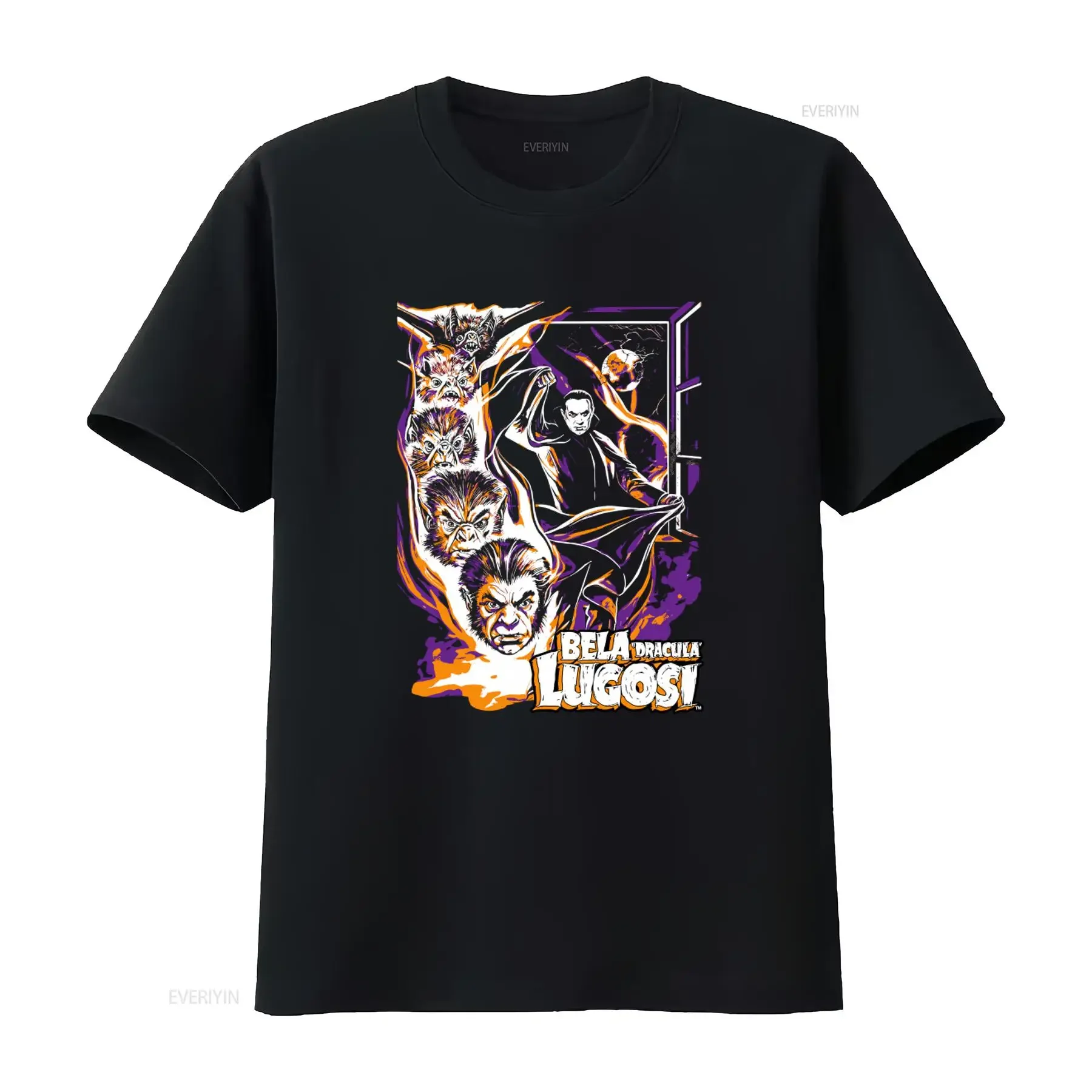 Bela Lugosi Dracula Vampire Bat Transformation T Shirt for Women vintage Washed Slightly Top For Everyday Wear streetwear