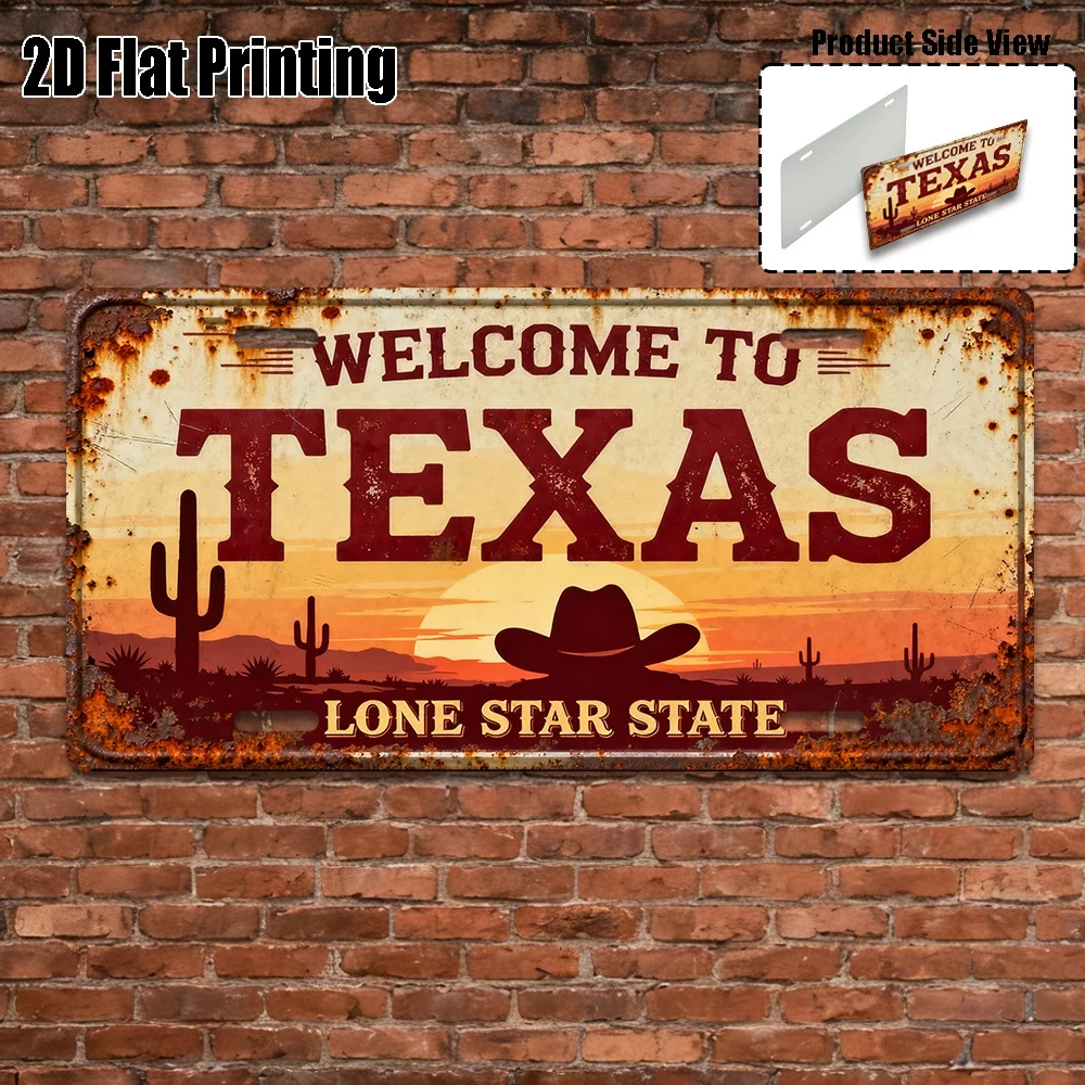 2D Flat 1pc Vintage Sign,Embodies the Aesthetic of the American Western Cowboy Culture Vintage North American Decorative Style