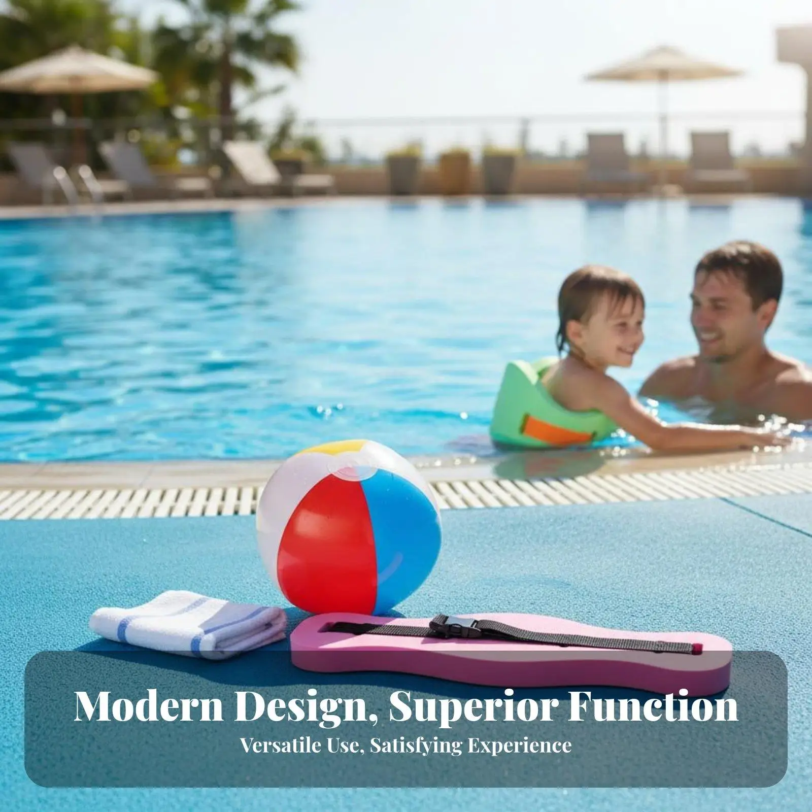 Adjustable Kids Swimming Belt EVA Foam Buoyancy Trainer for Children Learning to Swim Comfortable Fit Safety Float Aid for Pool