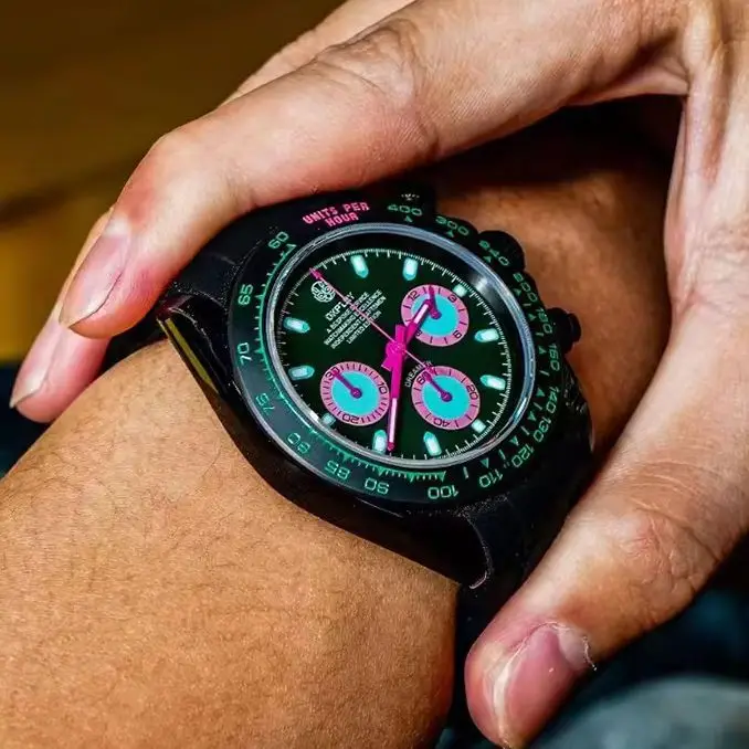 

Мужские часы-хронограф OKPLAY, 39,5 мм, пилотские кварцевые наручные часы с сапфировым стеклом, водонепроницаемость 100 м, тройное окошко, VK63