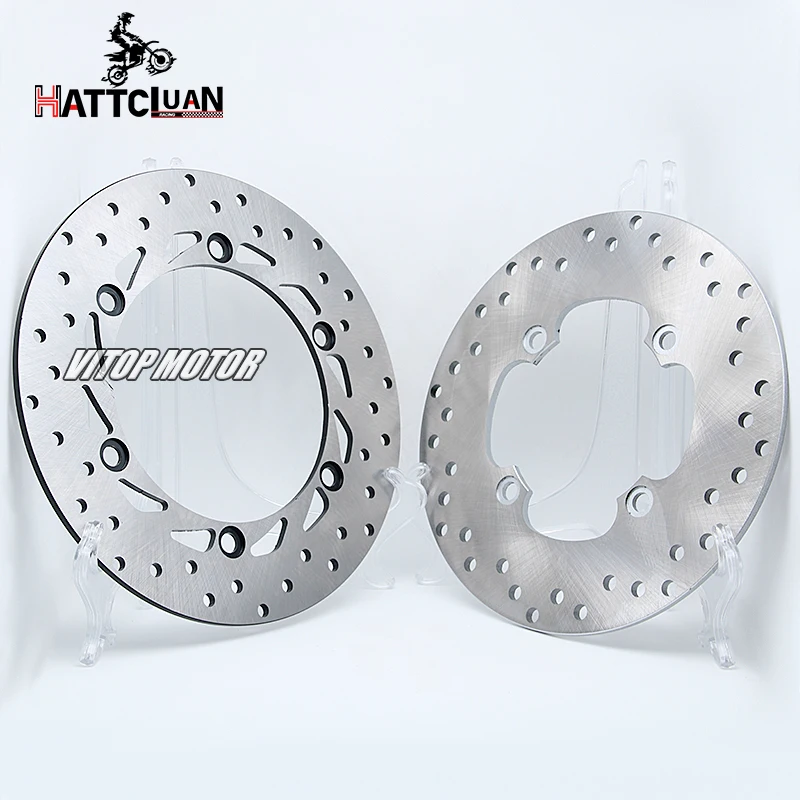 HATTCLUAN Motorcycle 265mm Front 240mm Rear Brake Disc Rotor Brake Disks for HONDA Forza 250 MF06 NSS250 Forza250