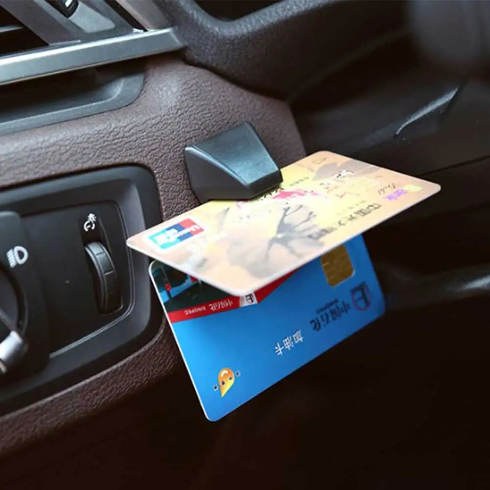 

1pc Multifunctional Car Temporary Parking Card Ticket Holder Car Card Clamp Contact Information Phone Fixed Holder Clip Stickers