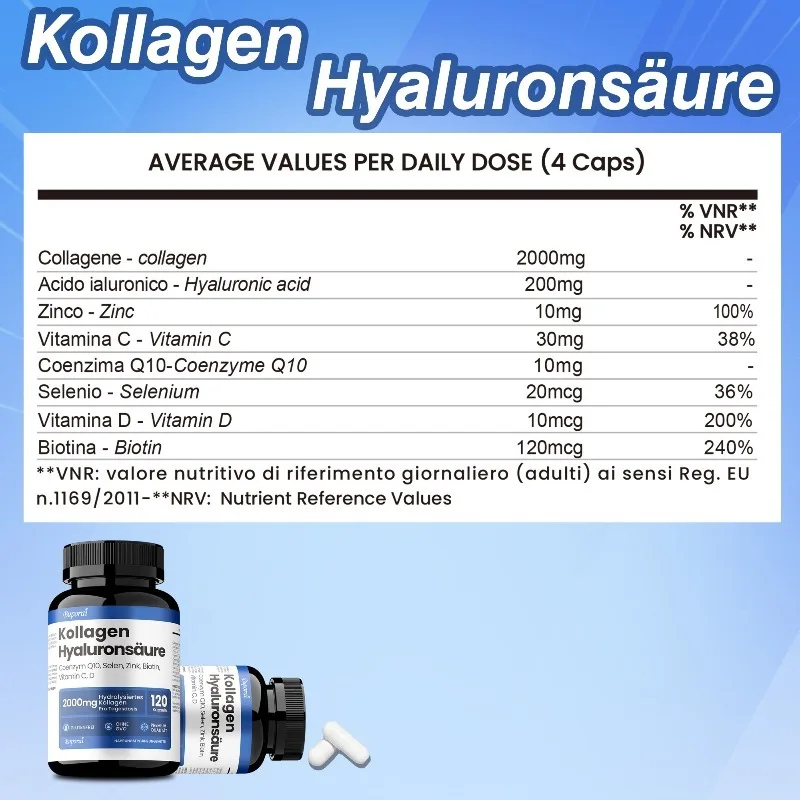 

Гидролизованные коллагеновые капсулы способствуют здоровью кожи, волосам, ногтям, суставам и костям, сохранению хряща, практической гибкости суставов