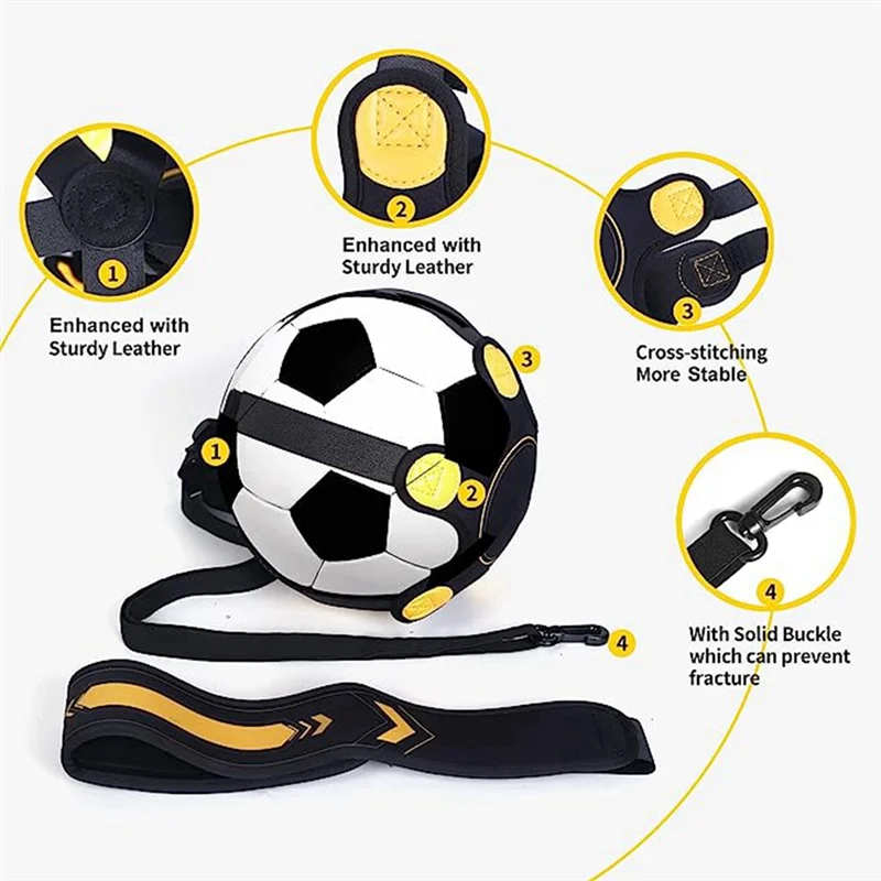 Football Training Belt For Kids,Kick Throw Control Skills Solo Practice Practise Aid Adjustable Waist Belt