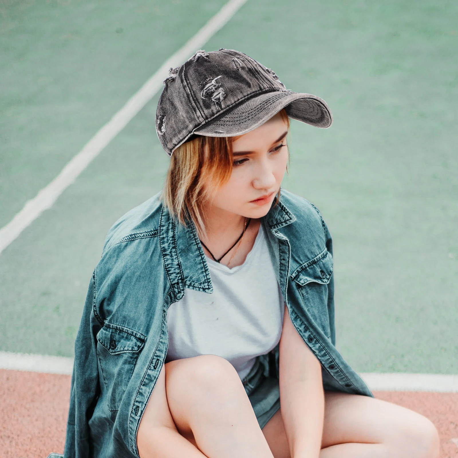 

Denim Baseball Caps Women Cute Soft Style Sun Blocking Hat Outdoor Fishing Camping Picnic Beach Cowgirl