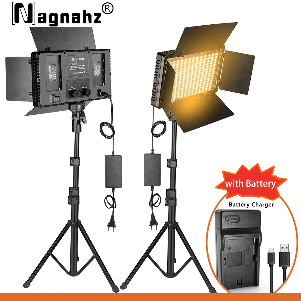 Nagnahz U800 U600 LED Photo Studio Light for Tiktok Youbute Game Live Video Lighting Portable Video Recording Photography Lamp