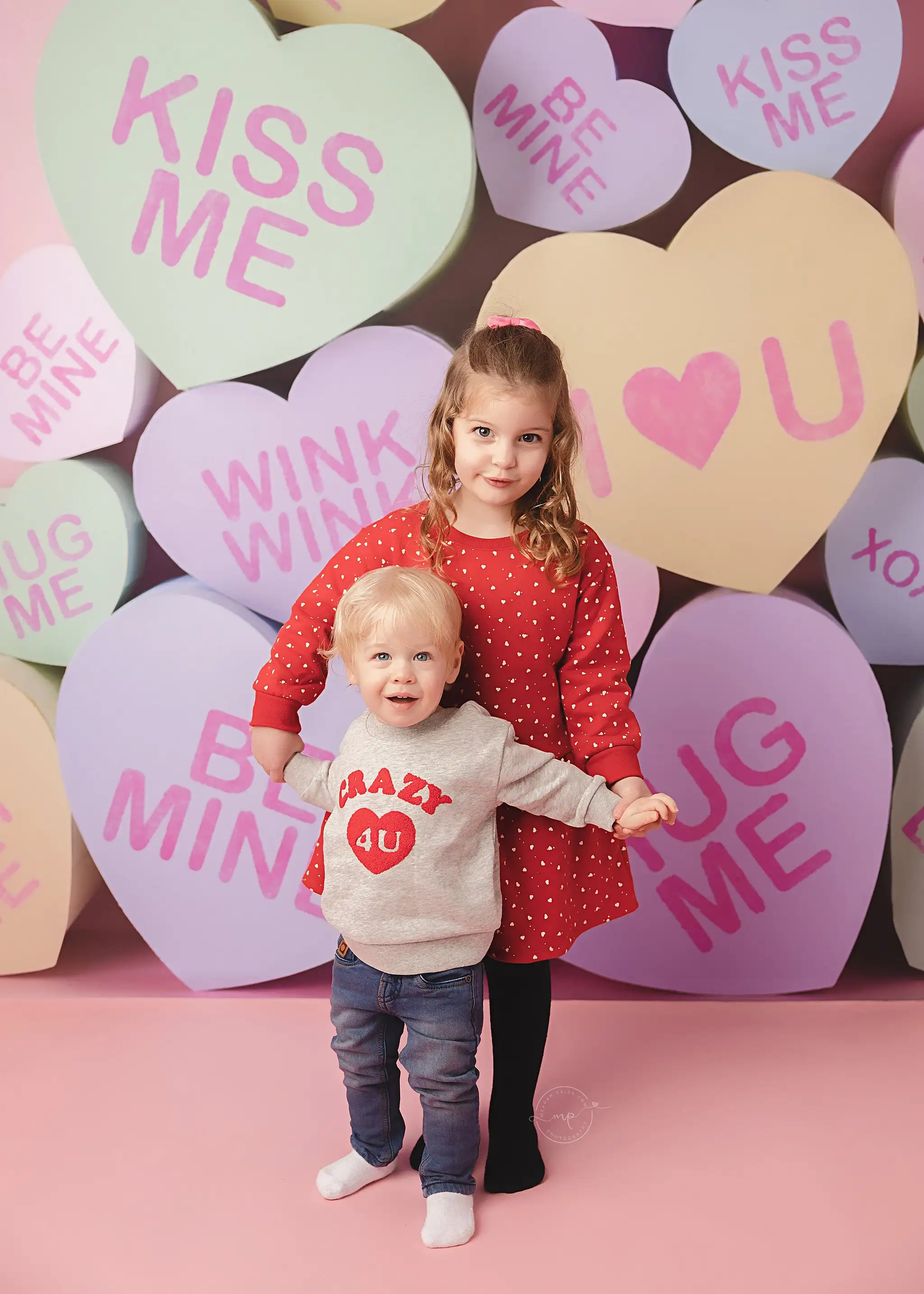 Candy Heart Wall Backdrops Kids Girl Photography Prop Child Baby Photocall Birthday Cake Smash Decor Valentine\'s Day Backgrounds