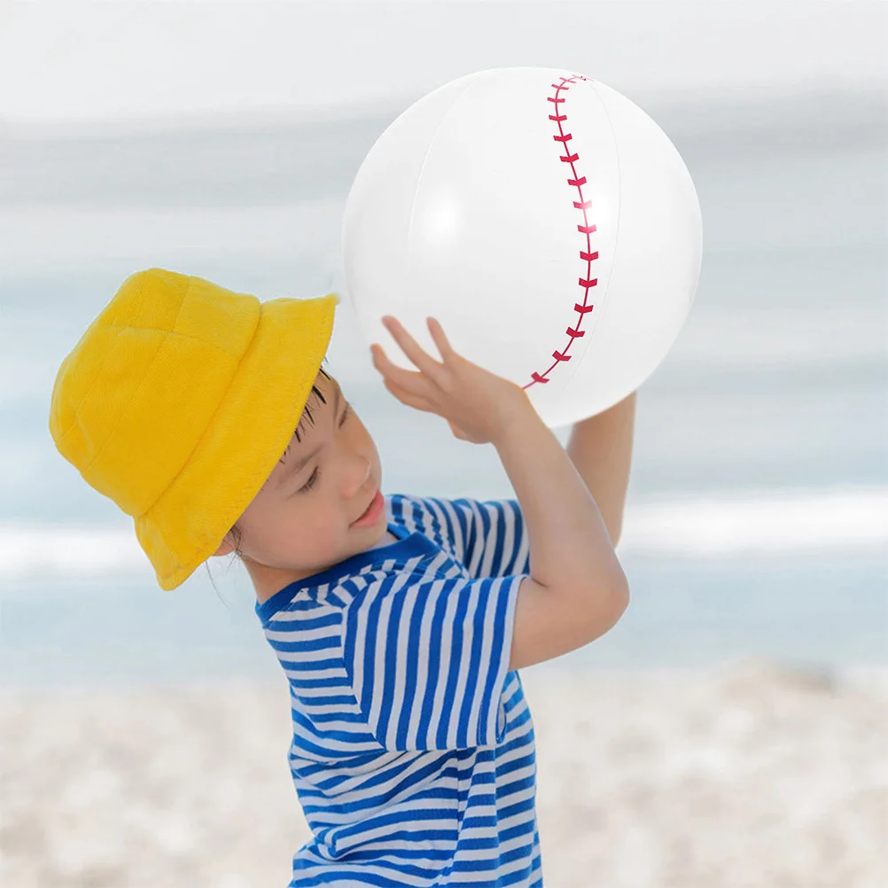 5Pcs Inflatable Sports Balls Realistic Design Summer Pool Beach Party Decor Beach Balls Children's Baseball Toys