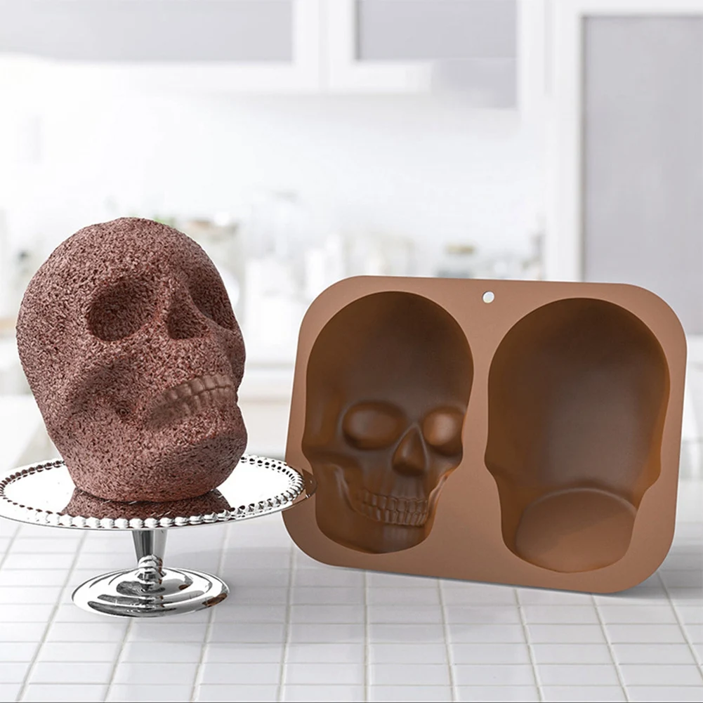 DIY Large Skull Baking Cake Mold Halloween and Birthday Skull Mask Baking Cake Mold