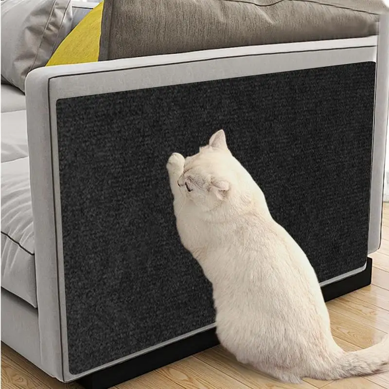 Cat Scratching Pads Self-Adhesive Cat Scratch Carpet Cat Scratching Couch Protector Trimmable Cat Tree Carpet Floor Scratching