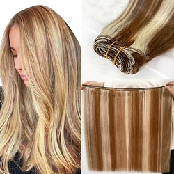 Extensiones de cabello humano liso Original de alta calidad, 100% mechones de extensiones de trenzado liso Natural para mujeres, cabello de Color sólido de 18-30 pulgadas