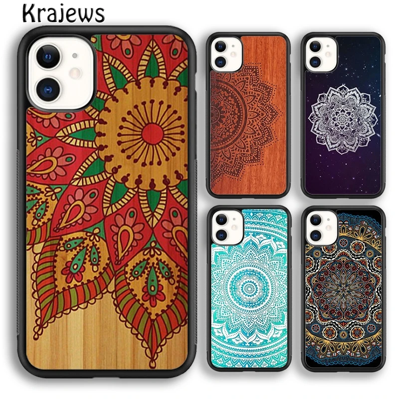 Krajews estilo indio Coloful Mandala funda de teléfono para iPhone 17 Air 16 15 14 plus 11 12 13 pro max coque Fundas