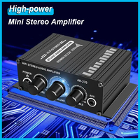 AK270 Mini Power Amplifier Stereo 2.0 Channel Portable Audio Amplifier Auxiliary Input Speaker Amplifier For Cars and Homes