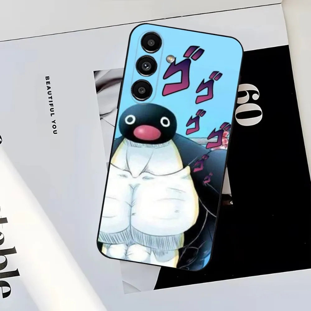 Cartoon P-Pingu  Phone Case For Samsung S25,S24,S23,S22,S21,S20,S10,Ultra,Plus,Lite,FE,Soft Silicone Black Cover