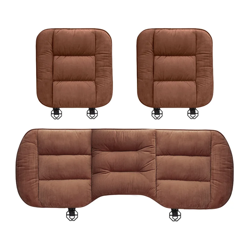Universal Car Winter Warm Thick Flannel Seat Cushion Auto Seat Covers Plush Skin Friendly Seat Accessories