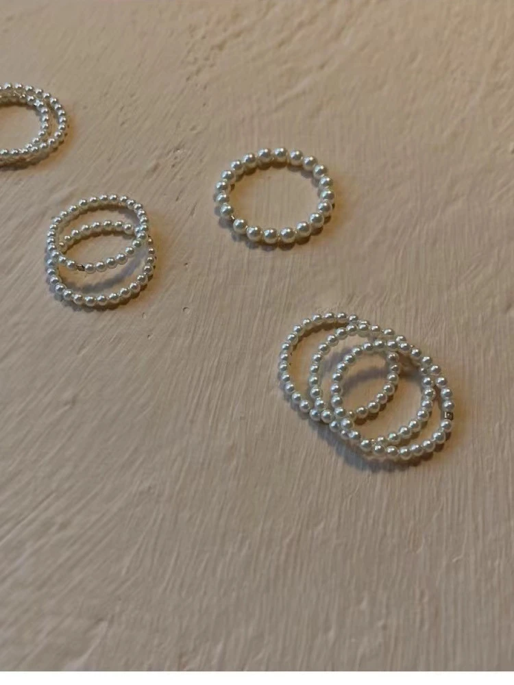 

Изящное золотое кольцо с жемчугом, парные украшения, новинка, модные жемчужные кольца с цветочным узором