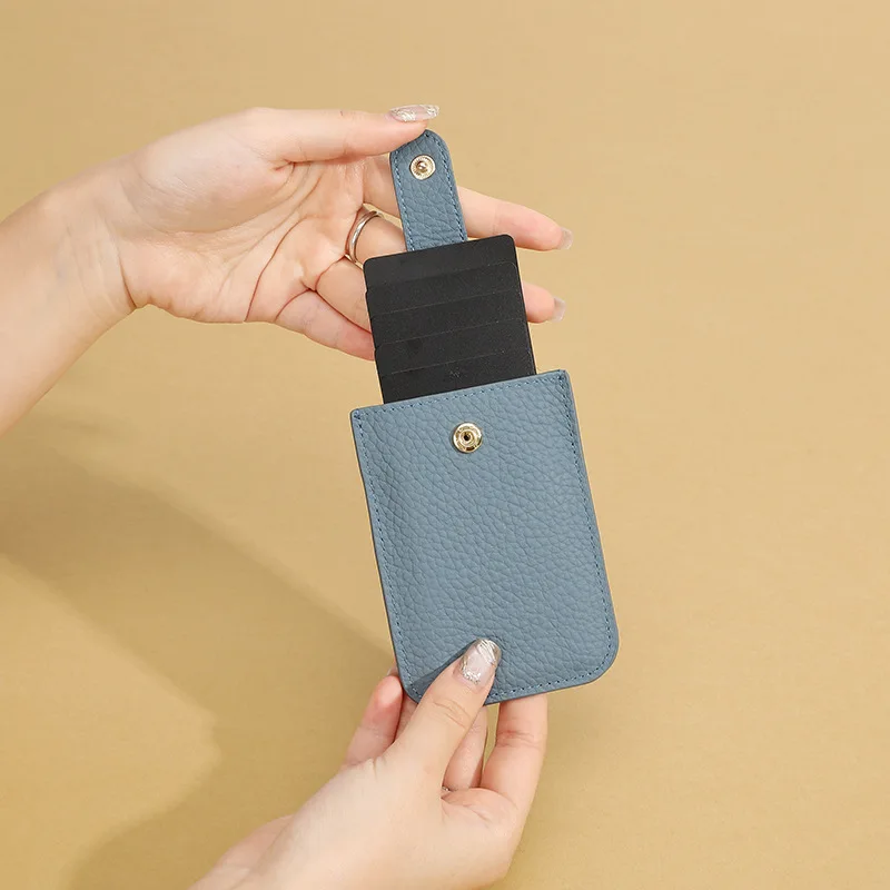 Ultra-thin pull-out card holder/coin purse portable RFID Credit Card Holder anti-theft travel-friendly