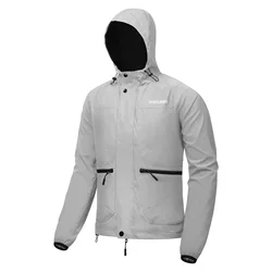 WOSAWE Bicycle Jacket Men Spring Summer Full Reflective Windbreaker Women Water Resistant MTB Road Bike Wear Cycling Long Jersey