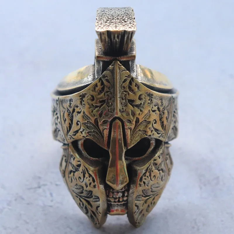 35g This Rings reimagines a Greek skull within a Spartan helmet embodying the warrior's undying spirit 925 Solid Sterling Silver