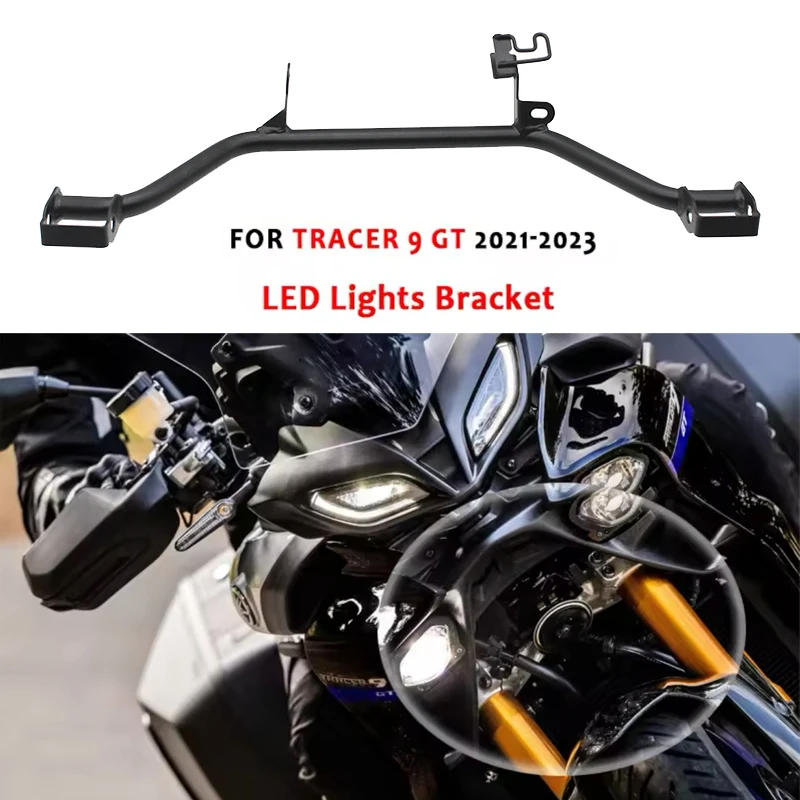 Tracer9GT Motorcycle Aluminum LED Lights Bracket Auxiliary Light Mounting Front Bracket Fit For YAMAHA Tracer 9 GT 2021-2023