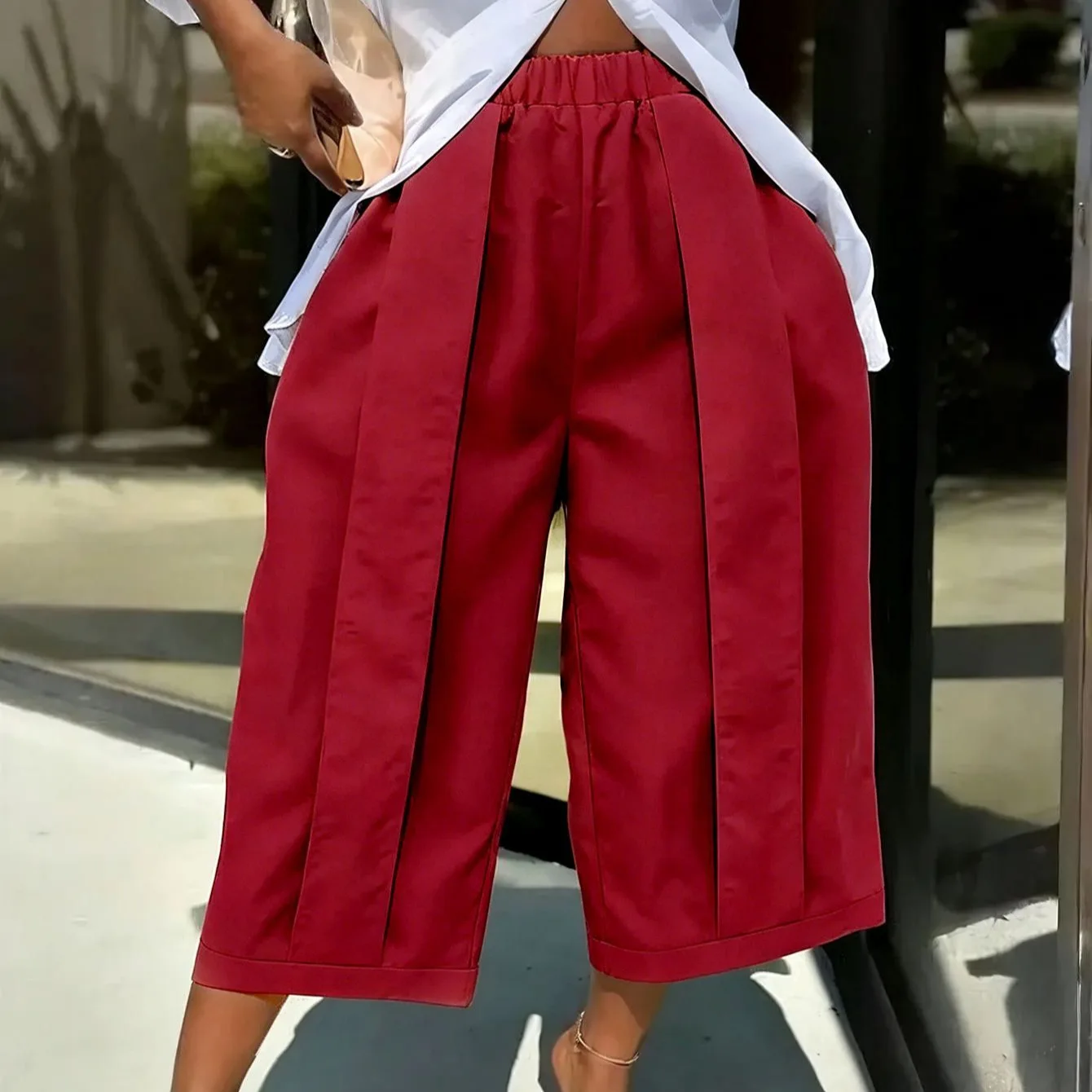 Cargo Pant Women Wide Leg Long Pants High Waist Straight Trousers Y2k Streetwear Elegant Splice Work Casual Loose Summer 2026 view 3