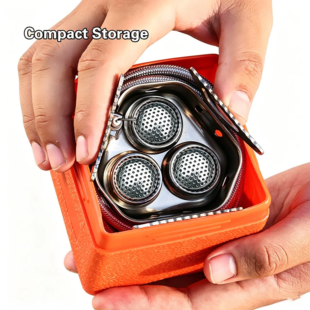 Ultra Light Foldable Wind Resistant Gas Stove 3 Burner Single Head Mini Portable Camping Stove High Flame for Beach Fishing Road view 6
