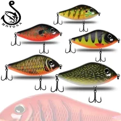 MOTONA Hard Jerkbait Fishing Lures Rattle Glide Artificial Sinking Wobbler Bait Fishing Tackle for Pike Bass 60mm70mm80mm90mm