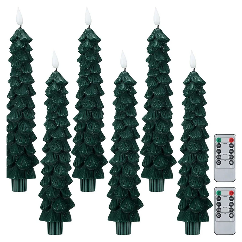 LED Christmas Pine Cone Simulation Candle Lamp Christmas Decorative Atmosphere Modeling Lamp Christmas Candle Set