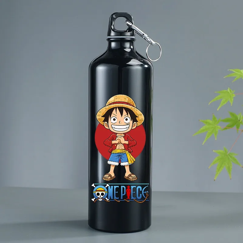 

One Piece Aluminum Water Cup Boys Girls Cartoon Anime Kettle Large Capacity Sports Water Bottle Kawaii Drinking Cup kids Gift