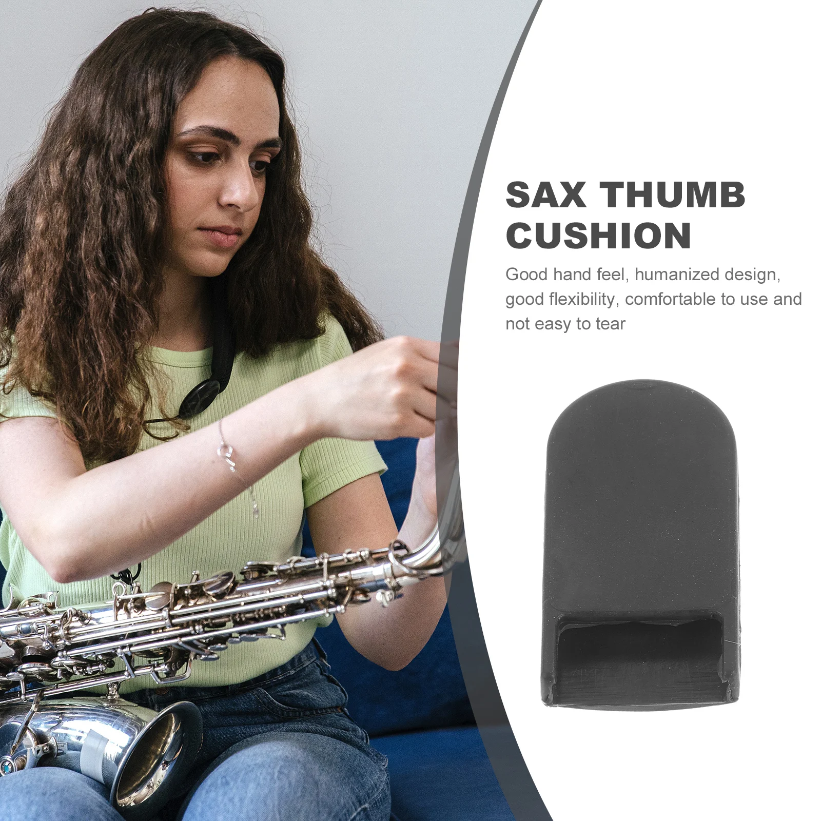 

Sax Thumb Rest Cushion Cover Comfortable Finger Protector Support for Musicians Performance