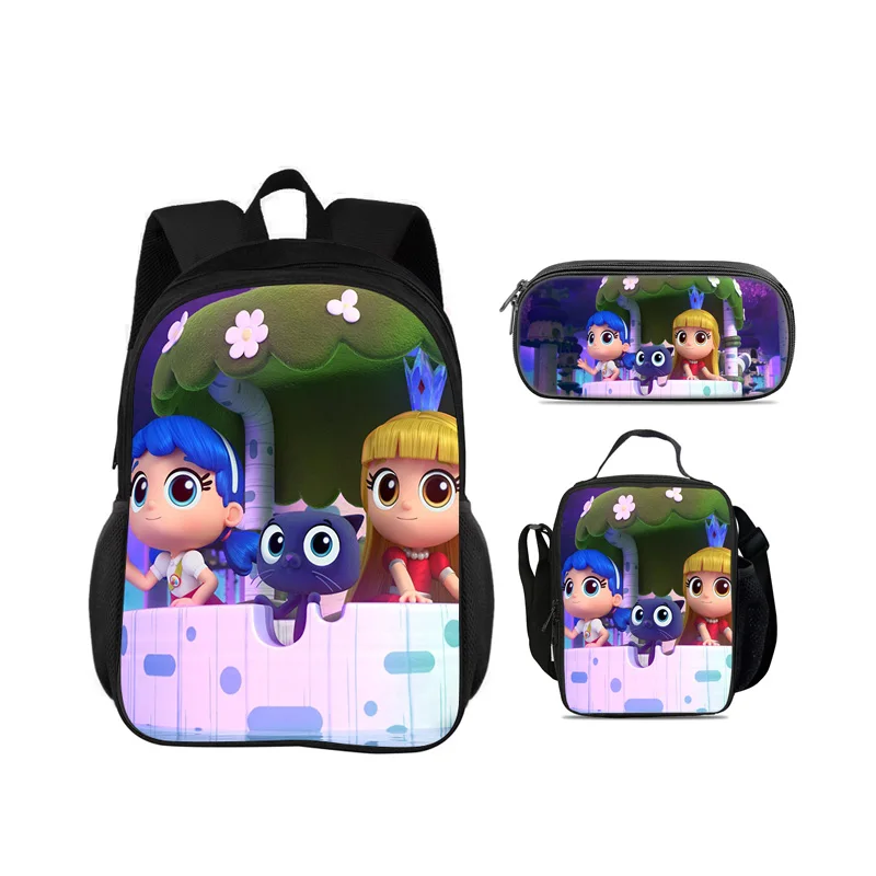 

True and the Rainbow Kingdom backpack, pencil case, ice pack, 3Pcs Set, cartoon print, kindergarten, children and students