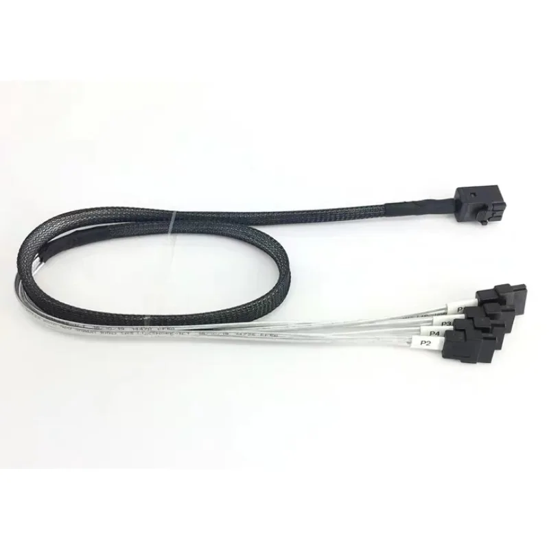 12G MiniSAS HD SFF-8643 to 4 SATA Cable, Server Backplane Connection Cable