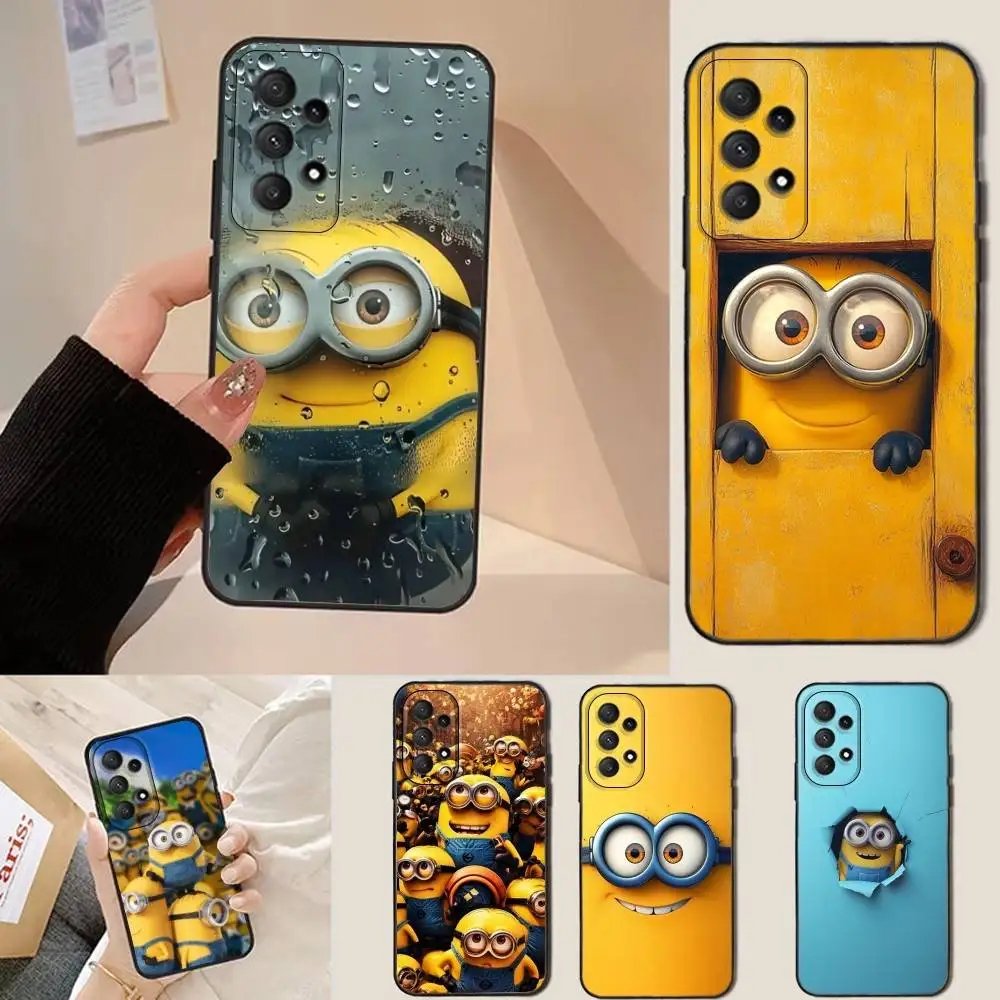 

C-Cartoon Cute M-Minions-s Phone Case For Samsung Galaxy A13,A21s,A22,A31,A32,A52,A53,A71,A80,Soft Black Shell