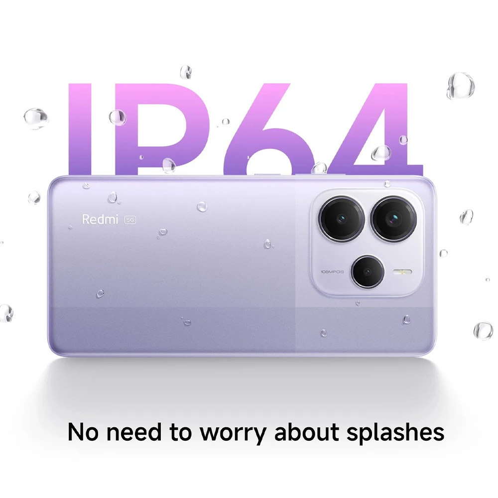 الإصدار العالمي للهاتف الذكي Xiaomi Redmi Note 14 5G NFC MTK الأبعاد 7025-Ultra 108MP كاميرا 5110mAh بطارية 45W Turbo Charging Corning Gorilla Glass 5 120 هرتز عرض العناية بالعين IP64 مقاومة للغبار والماء #7