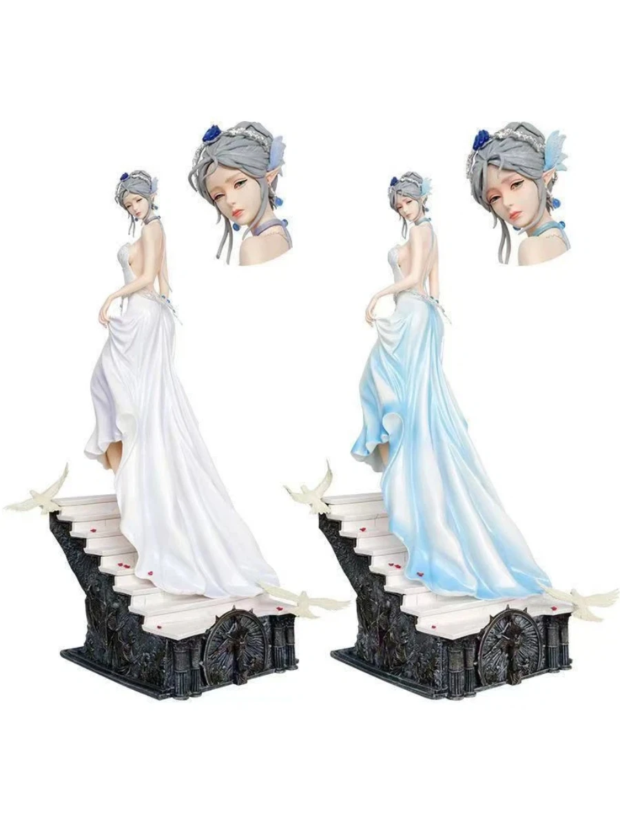 Statue de princesse Hai Qinyan de glace de lame fantôme, modèle de figurine d'anime de recherche, cadeau d'exposition d'art de collectionneur