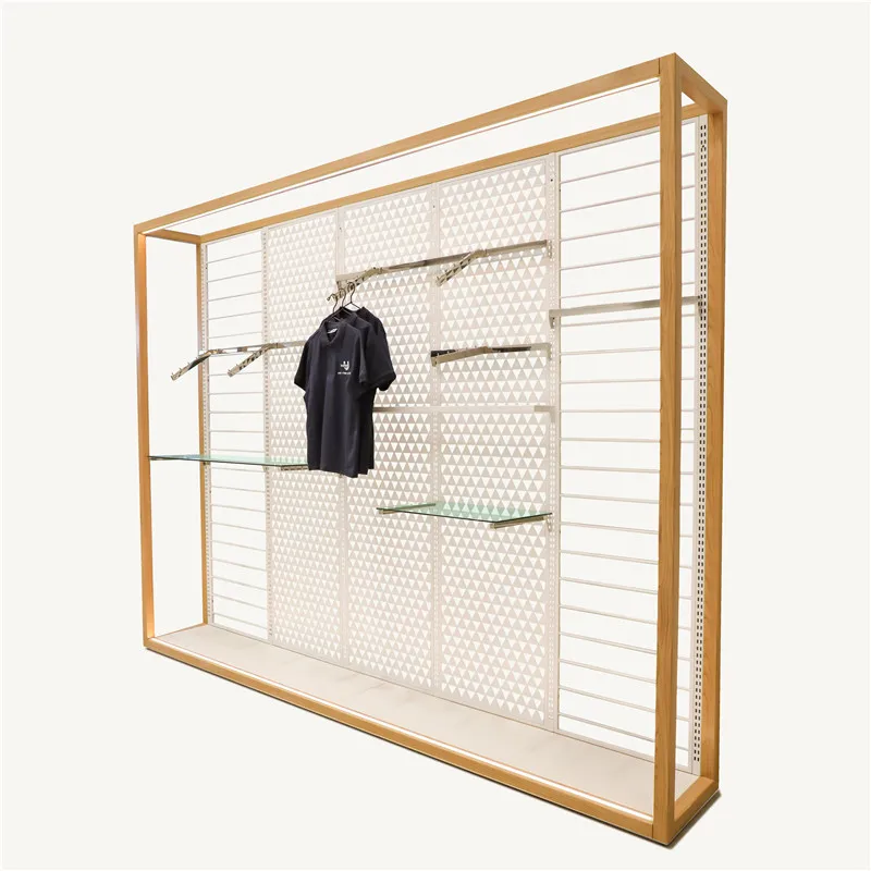 custom.China OEM Supplier Factory Price Direct Selling Metal Veneer Display Furniture Modern High End Clothing Display