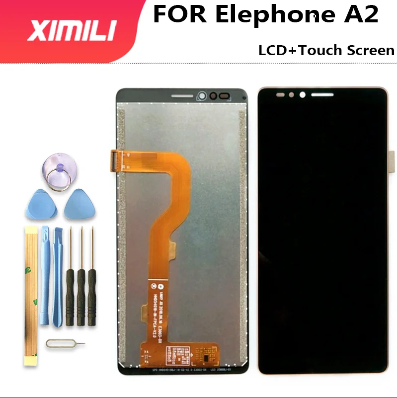 100% Original Tested For elephone A2 LCD Display +Touch Screen Digitizer Assembly Replacement Accessories elephone A2 PRO+tools