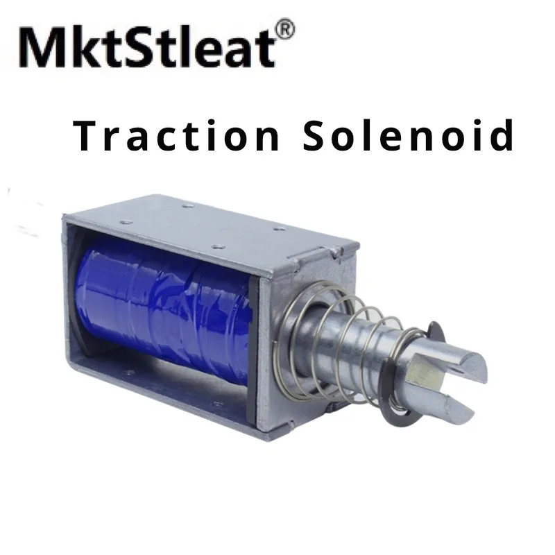 MktStleat LY019 Large Suction Pull 74N Impact Stop Closure Solenoid Push-pull Puller Strong Magnetic Coil Brake