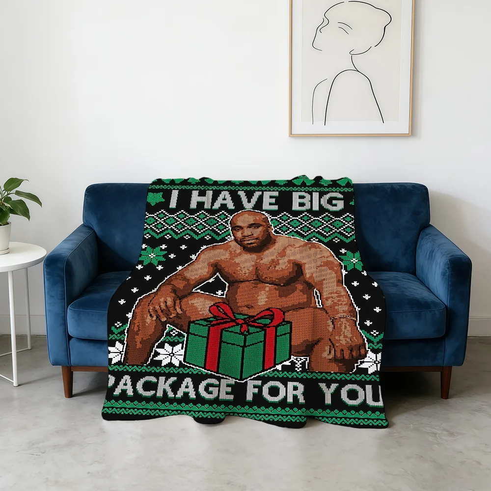 Funny Barry Wood meme Christmas Blanket Flannel Warm Soft Throw Blanket For Room Sofa Childish Birthday Gifts