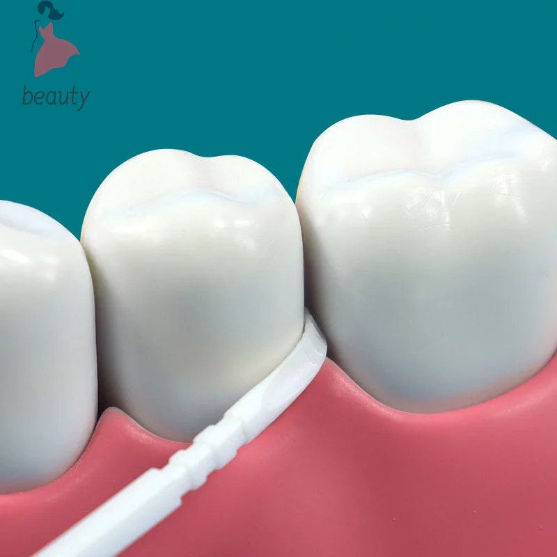 Cepillo Interdental de doble cabezal para el cuidado bucal, palillo de dientes de plástico con caja, 200 piezas